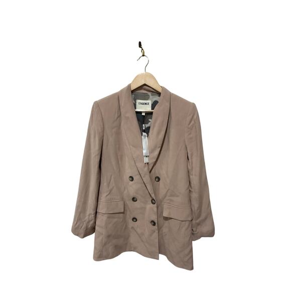 L'AGENCE Jayda Double Breasted Blazer in Cappuccino Size 0 - Picture 7 of 8
